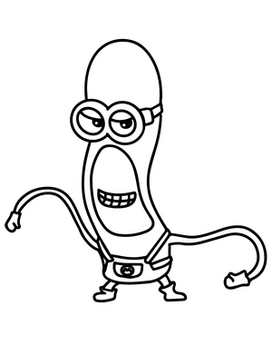 Tim the Mega Minion from Despicable Me 4 Coloring Page