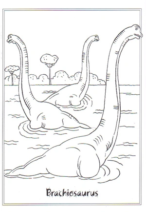 Brachiosaurus - A majestic dinosaur perfect for coloring! Coloring Page