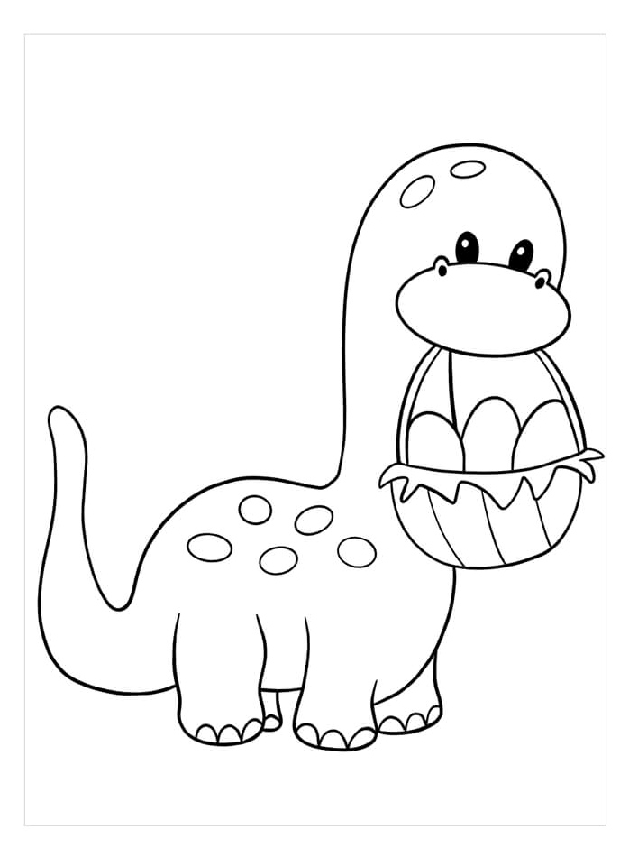Dinosaurs Laid Eggs Coloring Page