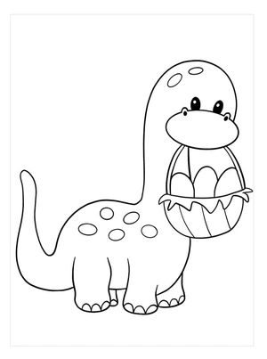 Dinosaurs Laid Eggs Coloring Page