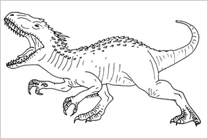 Frightening Dinosaur Coloring Page