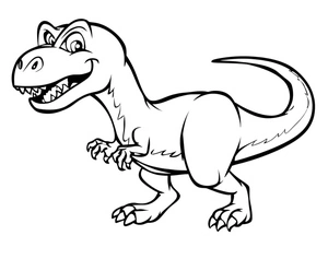 Sinister Dino Coloring Page
