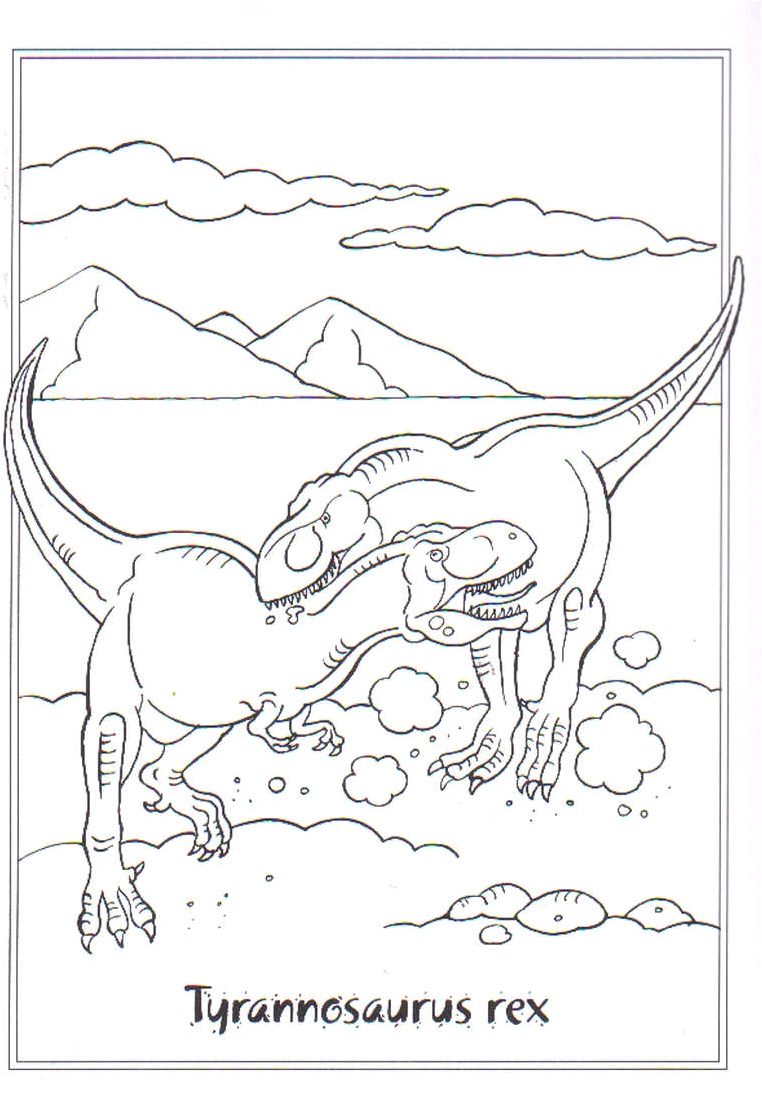 T-Rex 2 Coloring Page
