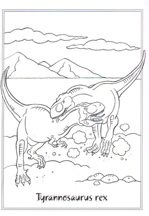 T-Rex 2 Coloring Page