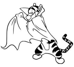 Disney Halloween Tigger Coloring Page