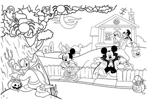 Printable Disney Halloween Coloring Page Coloring Page