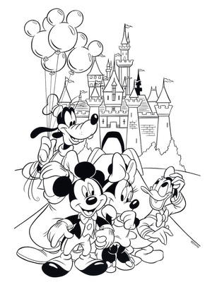 Cheerful Disney Characters