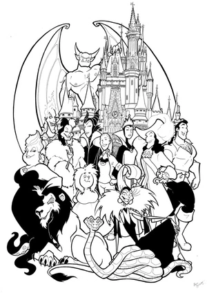 Disney Villains - Coloring Page Coloring Page