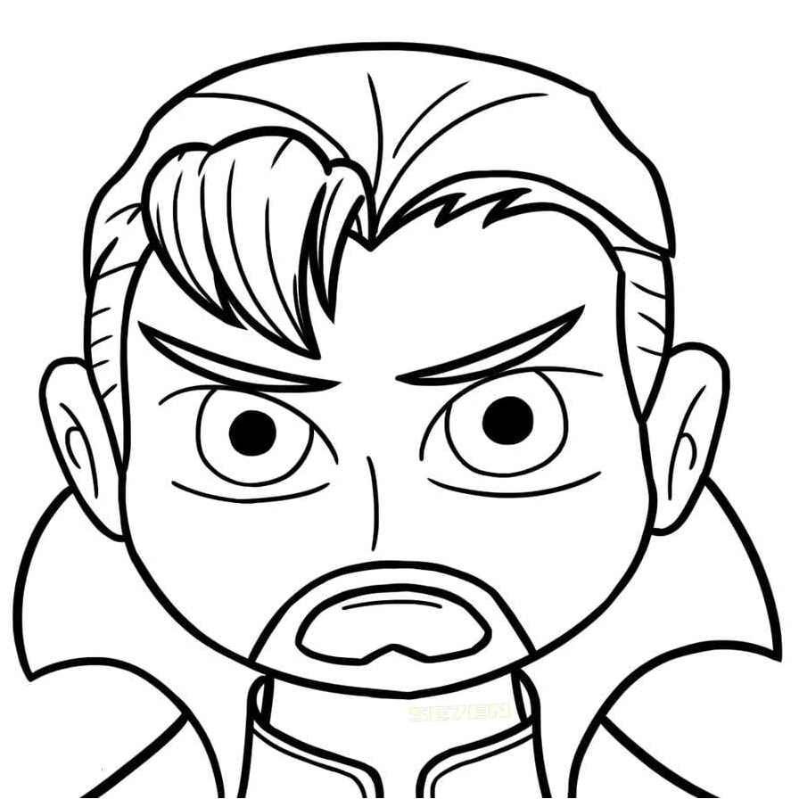 Adorable Doctor Strange Coloring Page