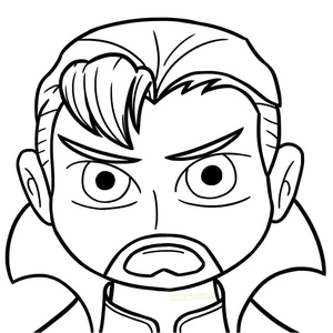 Adorable Doctor Strange Coloring Page