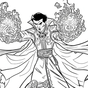 Doctor Strange and his Magical Abilities Coloring Page