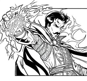 Doctor Strange using his magical powers