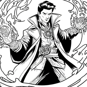Incredible Doctor Strange Coloring Page