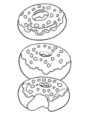 Delicious Doughnuts Coloring Page