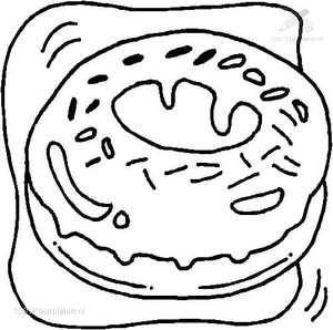 Kids' Donut Coloring Page Coloring Page
