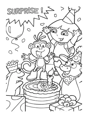 Boots' Unexpected Surprise Coloring Page