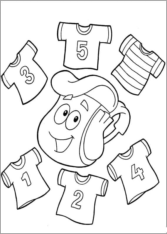 Dora the Explorer Backpack Coloring Page