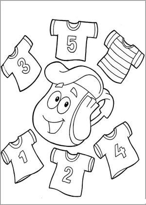 Dora the Explorer Backpack Coloring Page