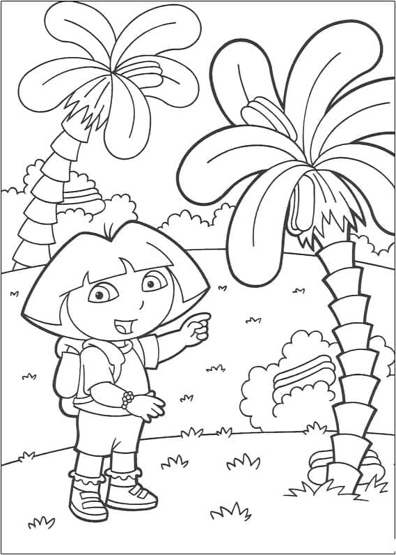 Dora The Explorer Connect-The-Dots  Coloring Page