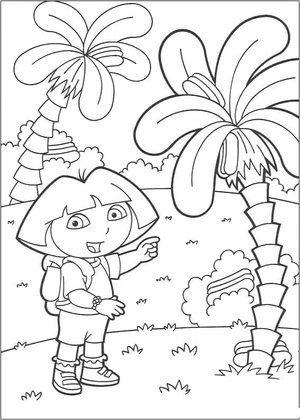 Dora The Explorer Connect-The-Dots  Coloring Page
