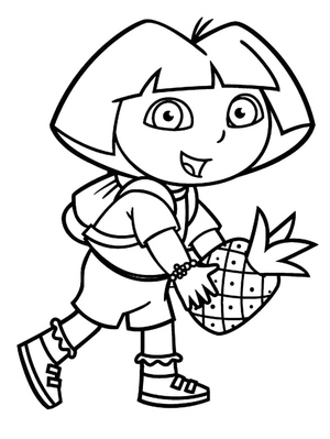 Dora with a Pineapple