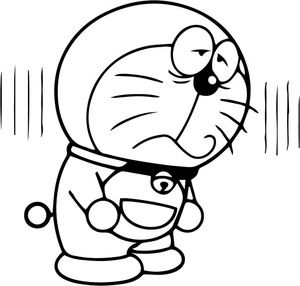 Doraemon Feeling Sad Coloring Page