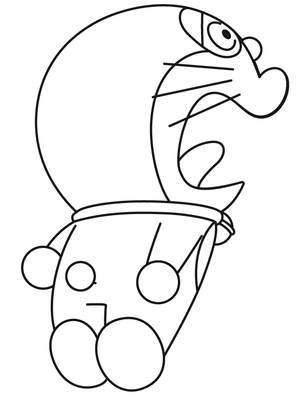 Doraemon in Distress Coloring Page