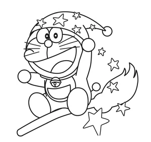 Doraemon the wizard - please avoid calling it Wizard Doraemon Coloring Page