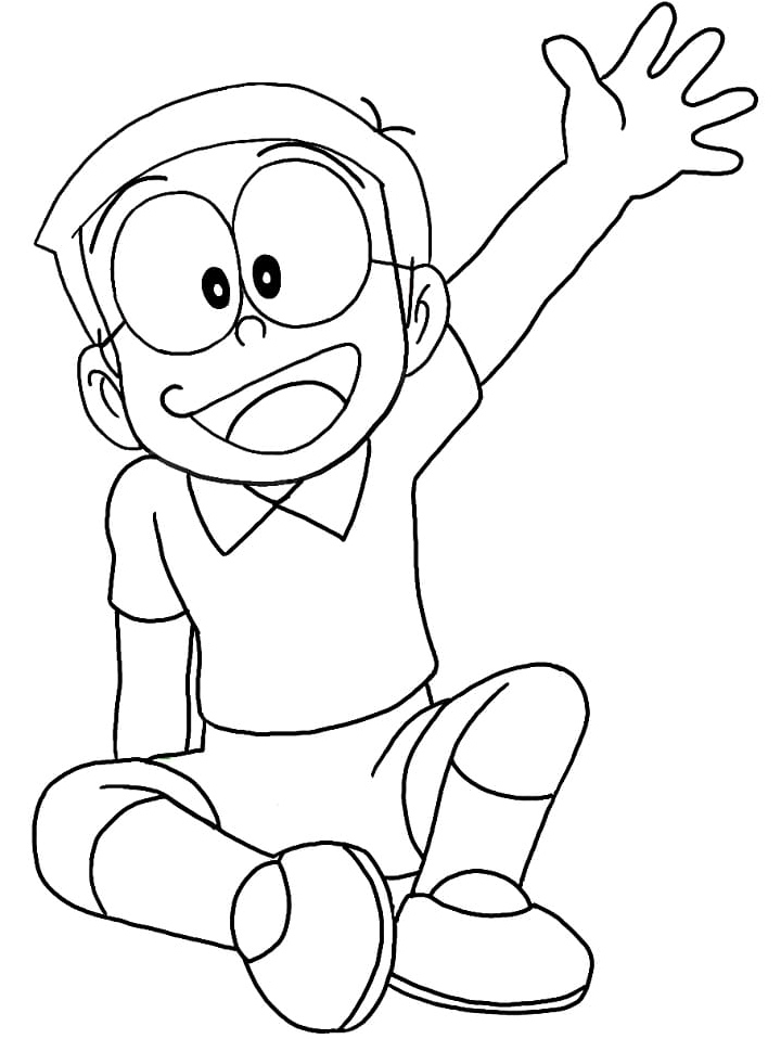 Nobi Nobita → Nobita Nobi Coloring Page