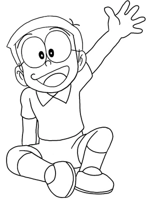 Nobi Nobita → Nobita Nobi Coloring Page