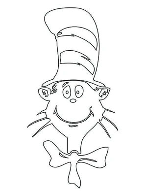 Adorable Kitty Wearing a Cap and Bow Coloring Page