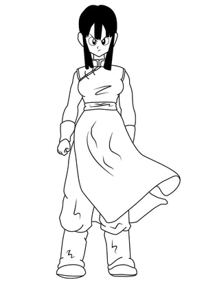 Coloring Page: Chi Chi from Dragon Ball Z Coloring Page