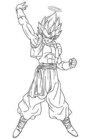 Dragon Ball Z - Gogeta Coloring Page