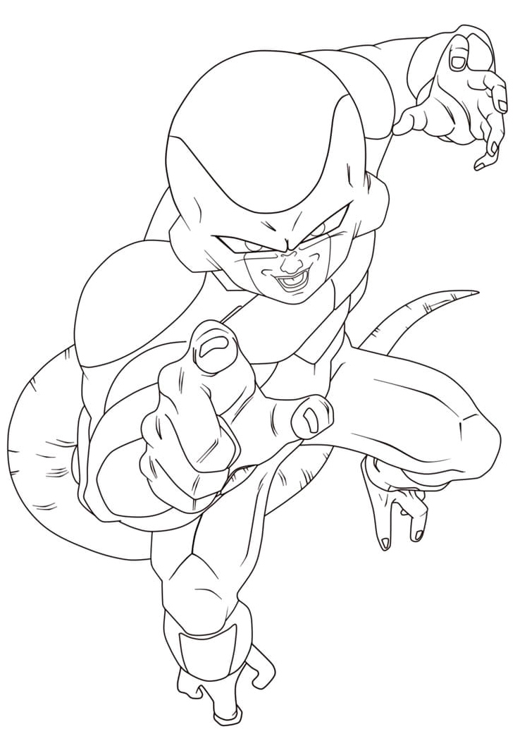 Freeza from Dragon Ball Z Coloring Page