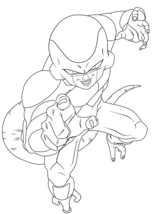 Freeza from Dragon Ball Z Coloring Page