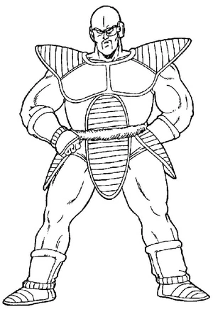Nappa from Dragon Ball Z - Coloring Page Coloring Page