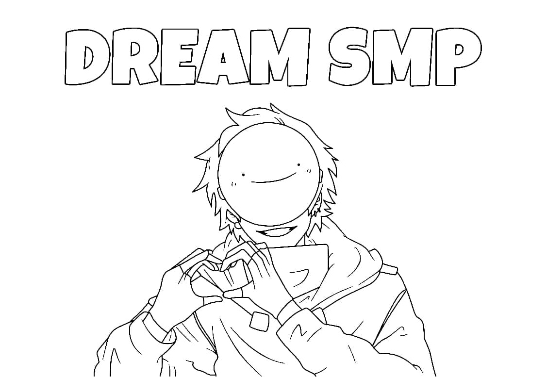 Dream on the Dream SMP. Coloring Page