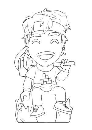 Printable Coloring Page of Dream SMP Coloring Page