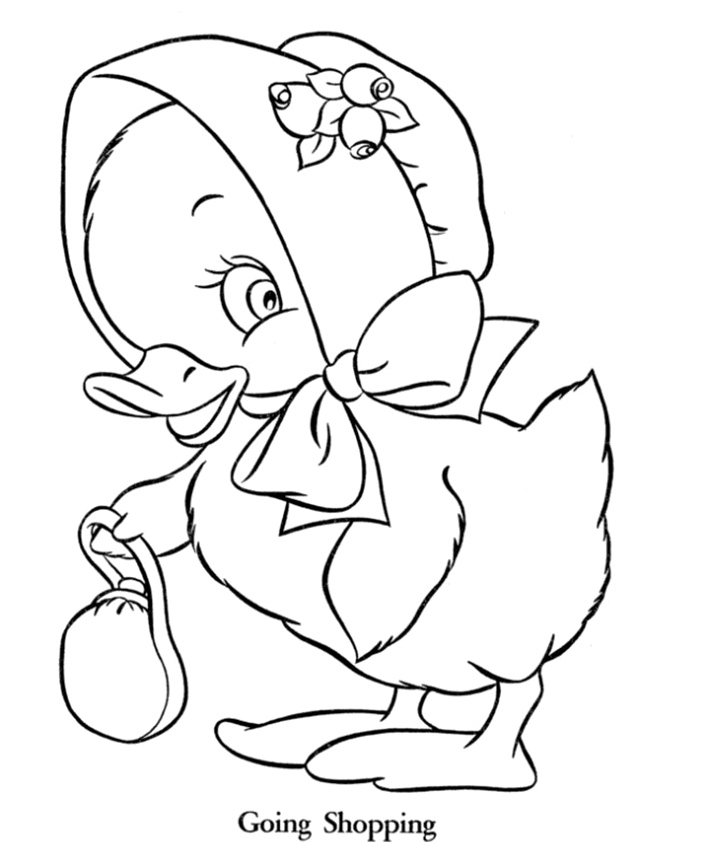 A Charming Duckling Coloring Page