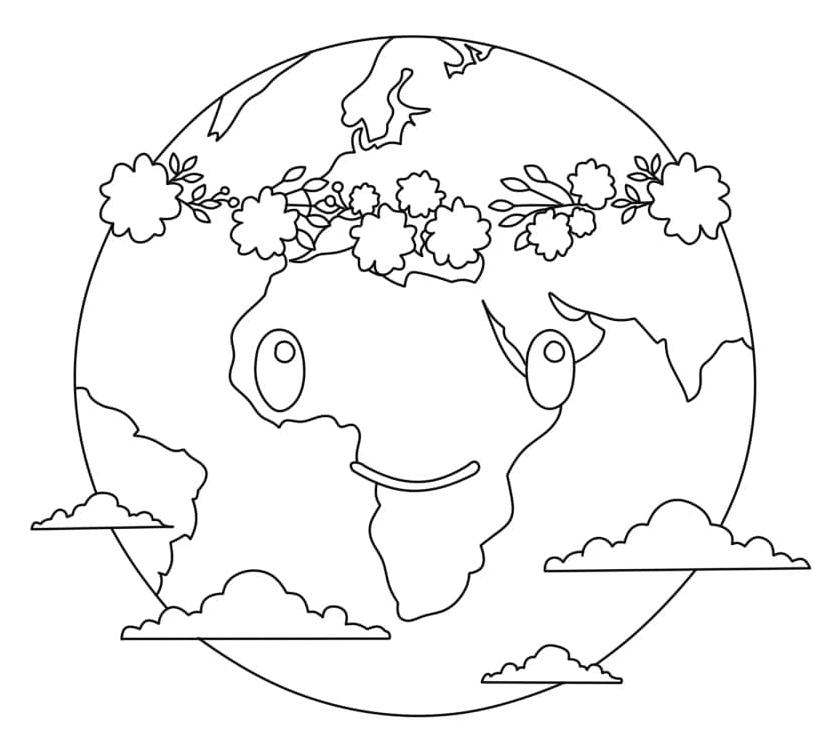 April 22nd - Earth Day Coloring Page