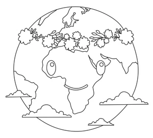 April 22nd - Earth Day Coloring Page