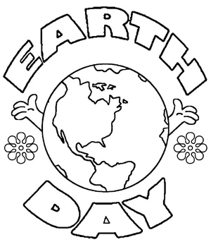 Earth Day Celebration Coloring Page