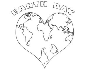 Heart for Earth Day Coloring Page