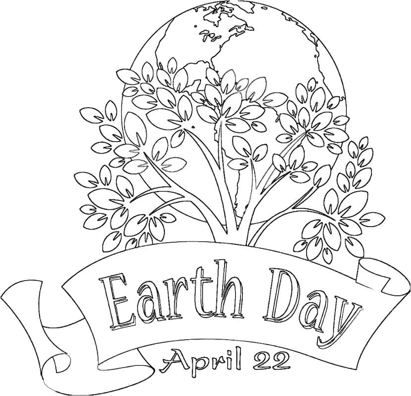 Picture for Earth Day Coloring Page