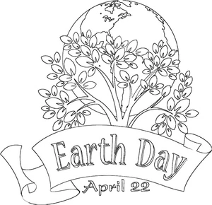 Picture for Earth Day Coloring Page