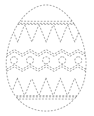 Easter Egg Tracing Activity Page