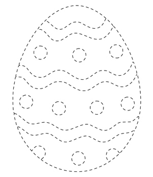 Easter Egg Tracing Coloring Page