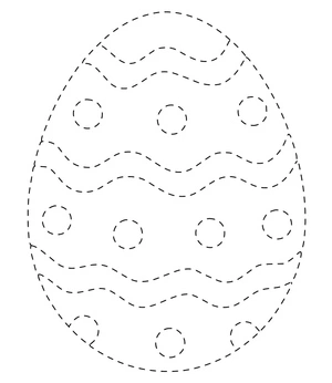 Easter Egg Tracing Coloring Page Coloring Page