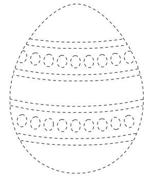 Easter Egg Tracing Worksheet.