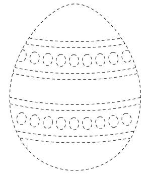 Easter Egg Tracing Worksheet. Coloring Page